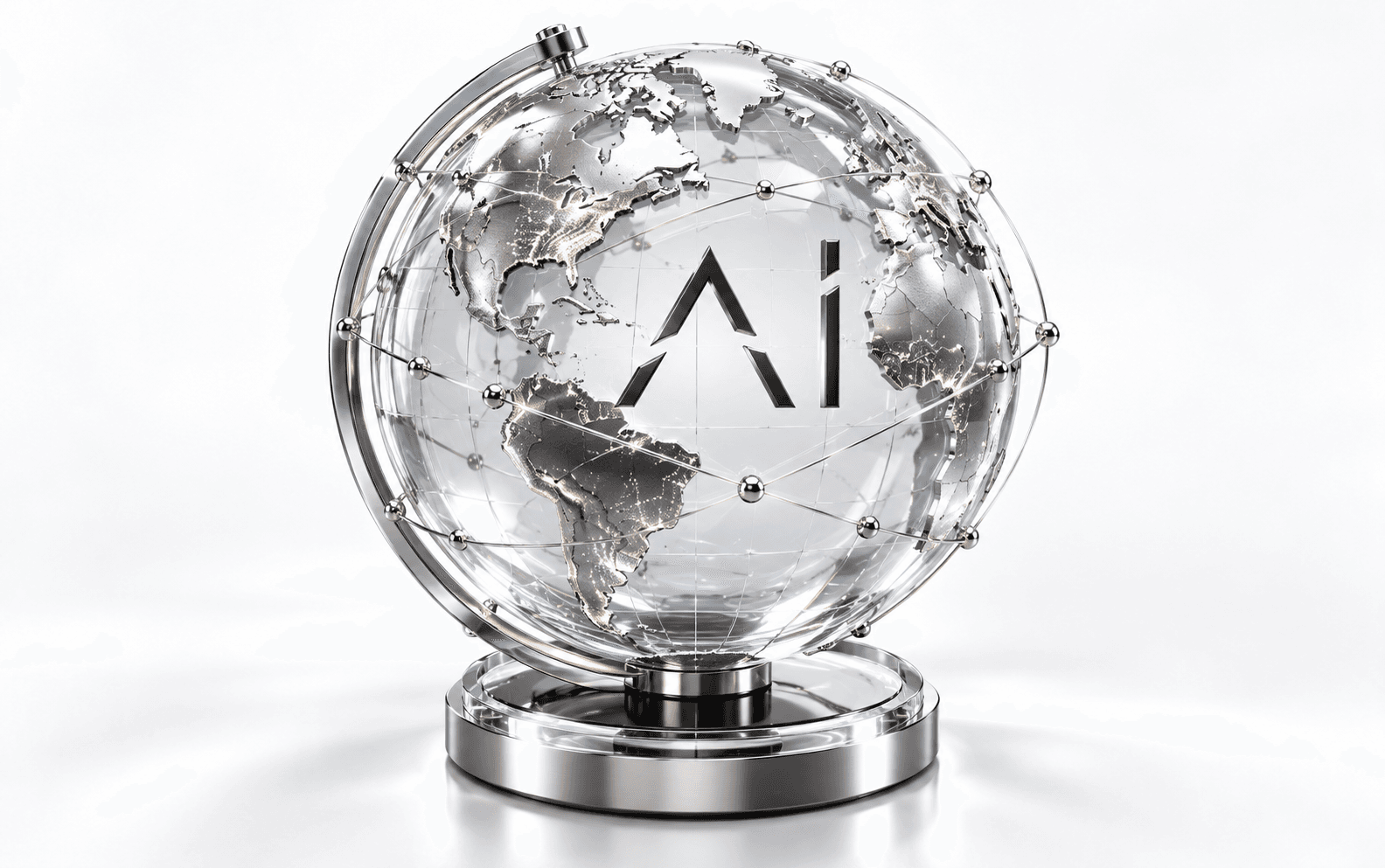 A connected globe representing Integen AI’s global presence